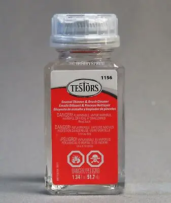 TESTORS ENAMEL PAINT THINNER & BRUSH CLEANER 1 3/4 Fl Oz 51.7 Ml TES1156 NEW • $5.34