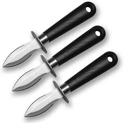 SET Of 3 X Oyster Knives Shucker Opener Oyster Shucking Knife Scallop Shellfish • $26.95