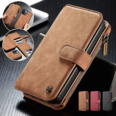 $17.99 • Buy Magnetic Flip Leather Wallet Case Removable For IPhone 13 12 Pro Max 11 XS XR 87