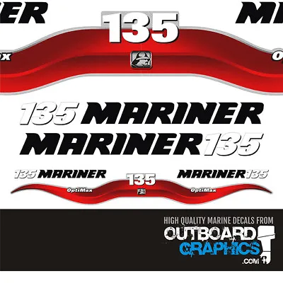Mariner 135hp Optimax Outboard Decals/sticker Kit • $61.23