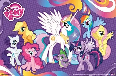 MY LITTLE PONY ~ PURPLE FRIENDS 22x34 CARTOON POSTER Friendship Is Magic Rarity • $6.80