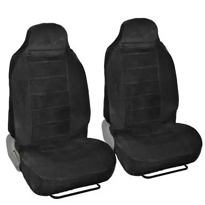 $35.90 • Buy Soft & Thick Velour Front Car Seat Covers For High-Back Bucket Seats (2pc)