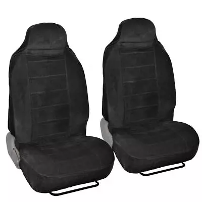 Soft & Thick Velour Front Car Seat Covers For High-Back Bucket Seats (2pc) • $35.90