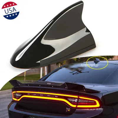 Black Universal Car Roof Radio AM/FM Signal Shark Fin Style Aerial Antenna Cover • $8.69