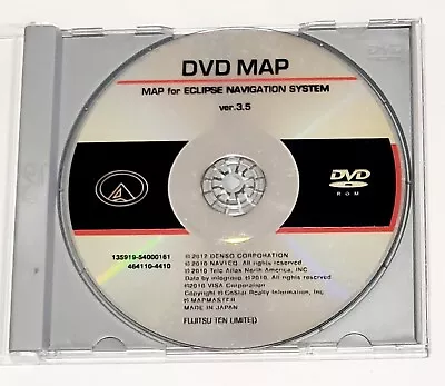 Eclipse Navigation Unit Map Ver 3.5 Dvd Disc Denso Navteq Avn 5435 5500 5510 52d • $45.95