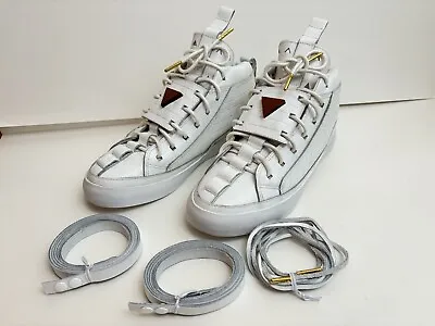 K1X X Patrick Mohr MK5 White On White Size 7 Shoes Sneakers W Straps Great Shape • $84.99