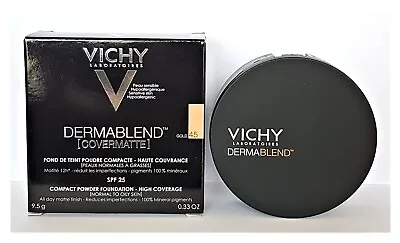 Vichy Dermablend Covermatte Compact Powder Foundation 9.5g - Shade Gold 45 • $32.50