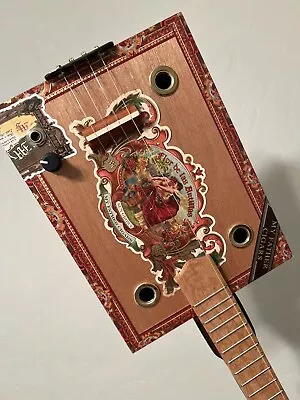 REDUCED!! CIGAR BOX  UKULELE ACOUSTIC/ELECTRIC. 4 STRINGS. “My Father” Cigar Box • $199