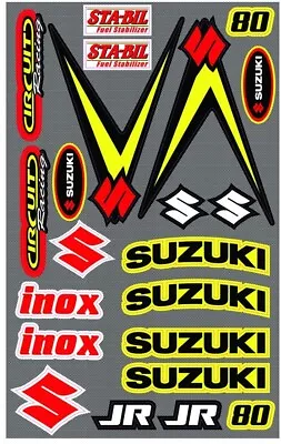 MCS  Mx Suzuki Economy JR 80 Graphics Sheet Motocross Dirt Bike Sticker Kit • $32.95