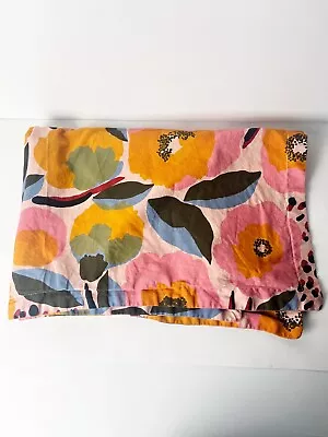 Marimekko Rosarium Pink Floral Standard Sham Cover Cotton • $22