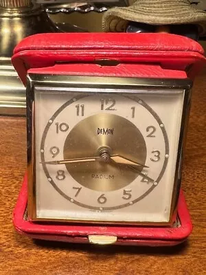 Vintage DEMON Travel Alarm Clock Radium Dial Works- #G93 • $24