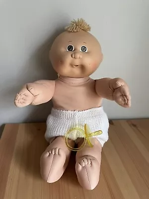 Vintage 1980s Cabbage Patch Preemie Doll Hair Tuft Dimples COLECO Pacifier • $18