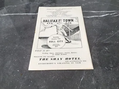 HALIFAX TOWN VS HULL CITY PROGRAMME 1958 (Lot 39) • £1.49