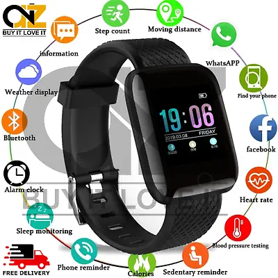 $23.99 • Buy Smart Watch Android Iphone Heart Rate Sports Men Women Fitness Tracker AU