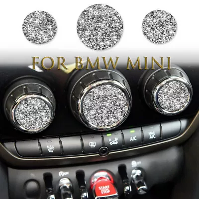 Diamond ABS Car Interior Multimedia Knob Cover Trim For BMW Mini Cooper F55 F56 • $24.50