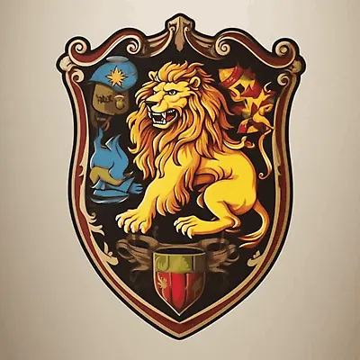 Roaring Lion Crest Sticker Crest Decal Decal For Car Truck Window Bumper • $19.87