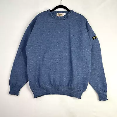 Vintage Cabela's High Trek Wool Blend Sweater Mens XL Blue Heather Crewneck USA • $32.11