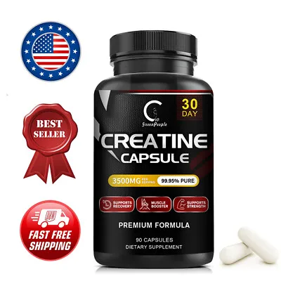 CREATINE Monohydrate Pills 3500mg Per Serving Muscle Growth Building Supplement • $14.99