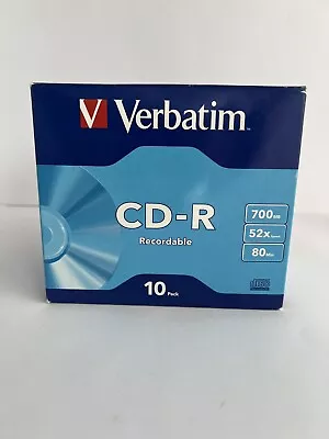 Verbatim CD-R | 700mb 80min Compact Disc Jewel Case | Brand New Sealed • $26