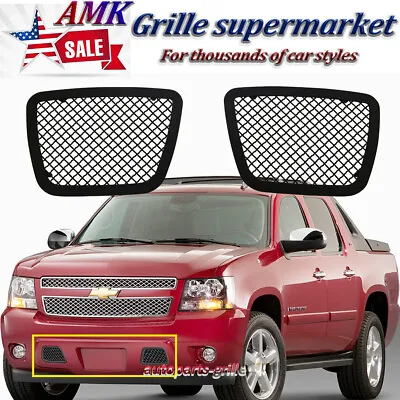 Mesh Grille For 2007-2014 Chevy Tahoe/Avalanche/Suburban Stainless Bumper Black • $67.99