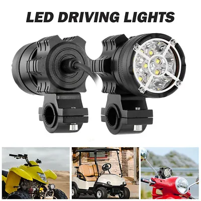 $69.99 • Buy Motorcycle LED Driving Lights 60W 6000K Spotlights Fog Light Auxiliary Lights US