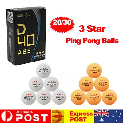30pcs 3 Star Table Tennis Ping Pong Balls Professional Training Balls Durable Au • $17.06