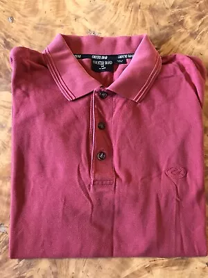 Country Road Vintage Mens Polo Shirt Red Collared Top Medium • $20