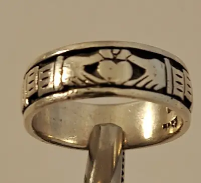 Vintage Sterling Silver CELTIC CLADDAGH Ring By PSCL Peter Stone Size 6.25 NICE • $25