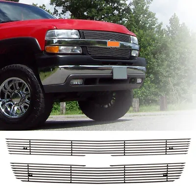 Polished Billet Grille Grill Fits 2001-2002 Chevy Silverado 3500/2500HD 01 02 • $73.66