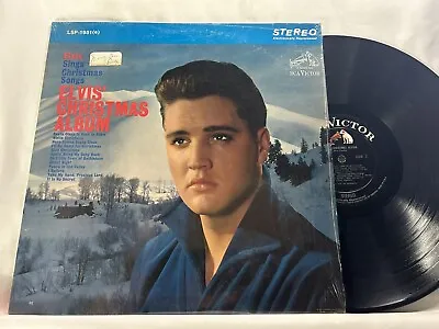 Elvis' Christmas Album LSP 1951 Black Label White Letters Dog On Top In Shrink • $34.99