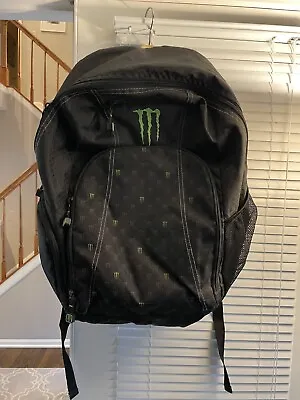 Monster Energy Drink Promo Laptop Bag Backpack Bookbag Black Green  • $49.99