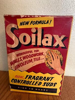 1951 Vintage NOS Unopened Soilax Soap Box Rare Graphic Detergent Free Shipping • $49.99