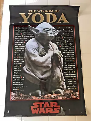 The Wisdom Of Yoda Poster 24 X 36 Laminated Star Wars Empire Strikes Back • $29.99