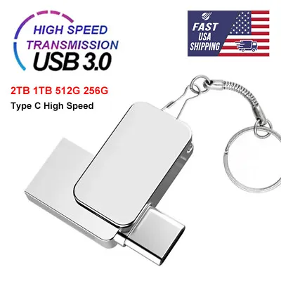 2TB Pen Drive USB Flash Drive Metal Type C High Speed Pendrive Mini Memory Stick • $9.25