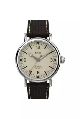 Timex Mens Standard Collection 40mm Watch Black Leather Strap TW2V44100 • $150.73