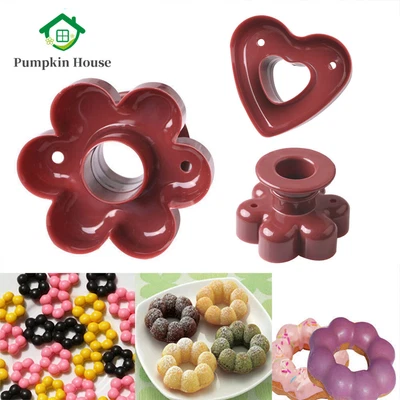 £3.59 • Buy Donut Maker Cutter Cake Mold Flower Heart Shape Cake Bread Dessert Bakery Mould