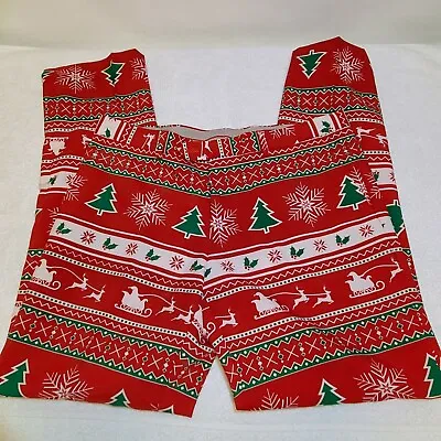 Opposuits Christmas Dress Pants Santa Reindeer Tree Snowflakes 37.5x34(Actual) • $10