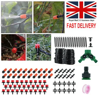 £34.99 • Buy 60m 200ft Automatic Drip Irrigation System Garden Self Watering Plant Hose Kits