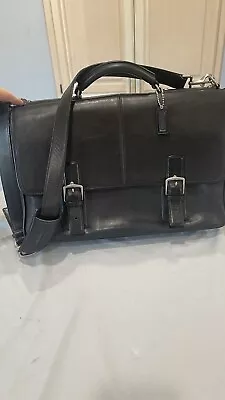 Vintage Coach 6455 Fulton Mens Classic Black Executive Leather Briefcase • $120