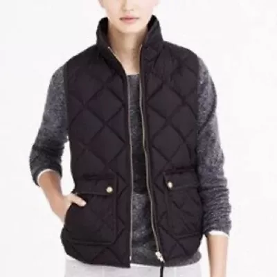 J.CREW Lightweight Quilted Down Women’s Excursion Vest Brown Size Medium • $24.97