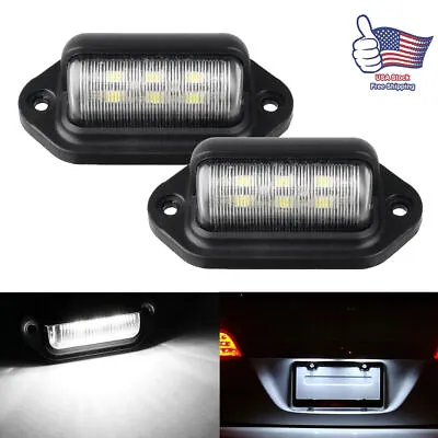 2Pcs LED License Plate Light Tag Lamps Assembly Replacement For Truck Trailer RV • $8.49