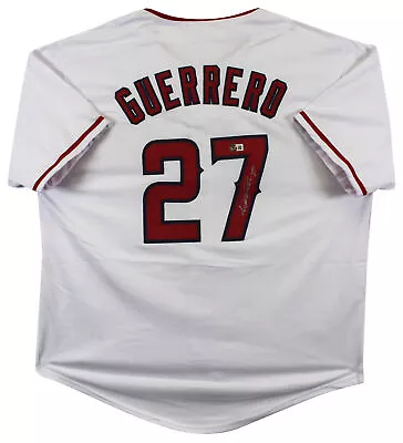 Vladimir Guerrero Authentic Signed White Pro Style Jersey BAS Witnessed • $179.99