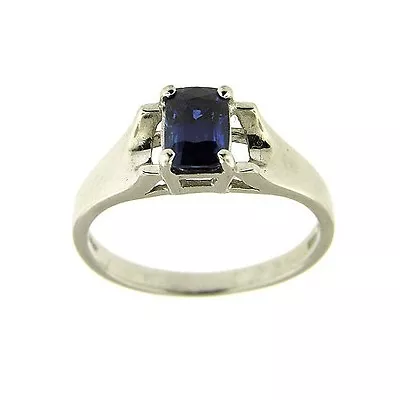 $4700   1.17 Ct Shiny Platinum Ceylon Solitaire Sapphire Fashion Ring • $1500