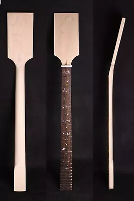 Bass Guitar Neck Maple 24fret 34inch Guitar Replacement Vine Inlay Paddle #B2 • $70.50