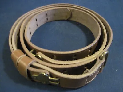 Military Type CS 1917/M1907 Garand Springfield Leather Rifle Sling - 1-1/4  Wide • $28