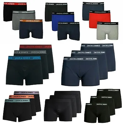 Mens Boxers 3 Pack Jack Jones Cotton Stretch Underwear Boxer Short Trunks S-2XL • £16.99