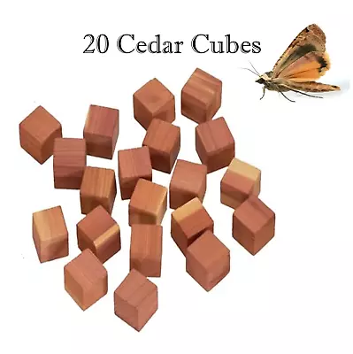 Moth Balls Cedar Repellent 20 Cubes Anti Mildew Balls Natural Wood Deterrent • $9.99
