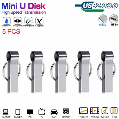 5 Pack USB Flash Drive 64GB 32GB 16GB 8GB Memory Thumb Stick USB 3.0 2.0 U Disk • $19.99