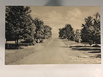 Milford Conn. Oakland Avenue Bayview Postcard 1949 • $6.25