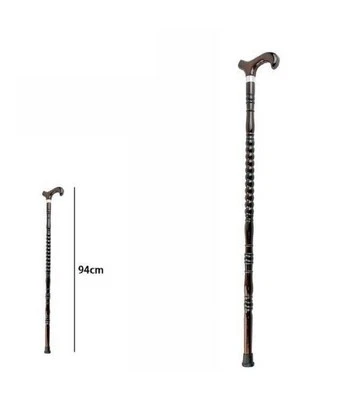 Bastone Da Passeggio Vintage In Legno 3 Pieghe Solo Per - Foto 8